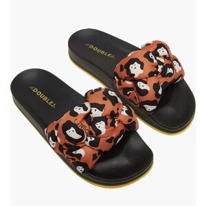 La DoubleJ Treccia Slides Lady Leopard Orange